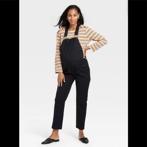 The Nines by HATCH Sleeveless Classic Cotton Twill Maternity Jumpsuit-Sz 12